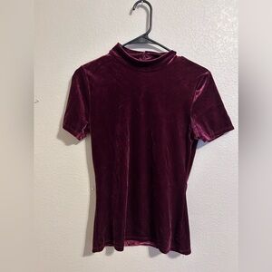 Velvet almost turtle neck
